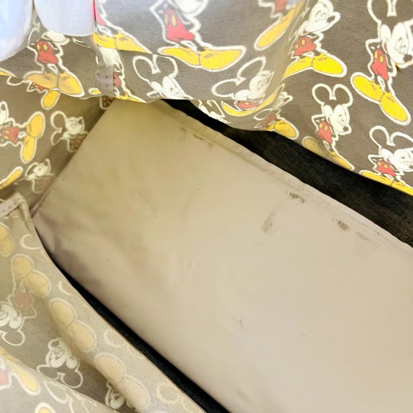 Walt Disney World Mickey Mouse Black Canvas Tote Duffle Gym Travel Bag - Picture 11 of 12